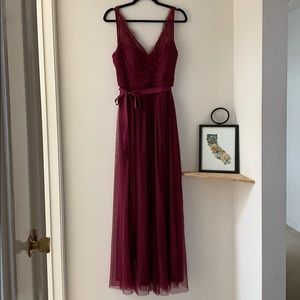 BHLDN Fleur Dress in Black Cherry